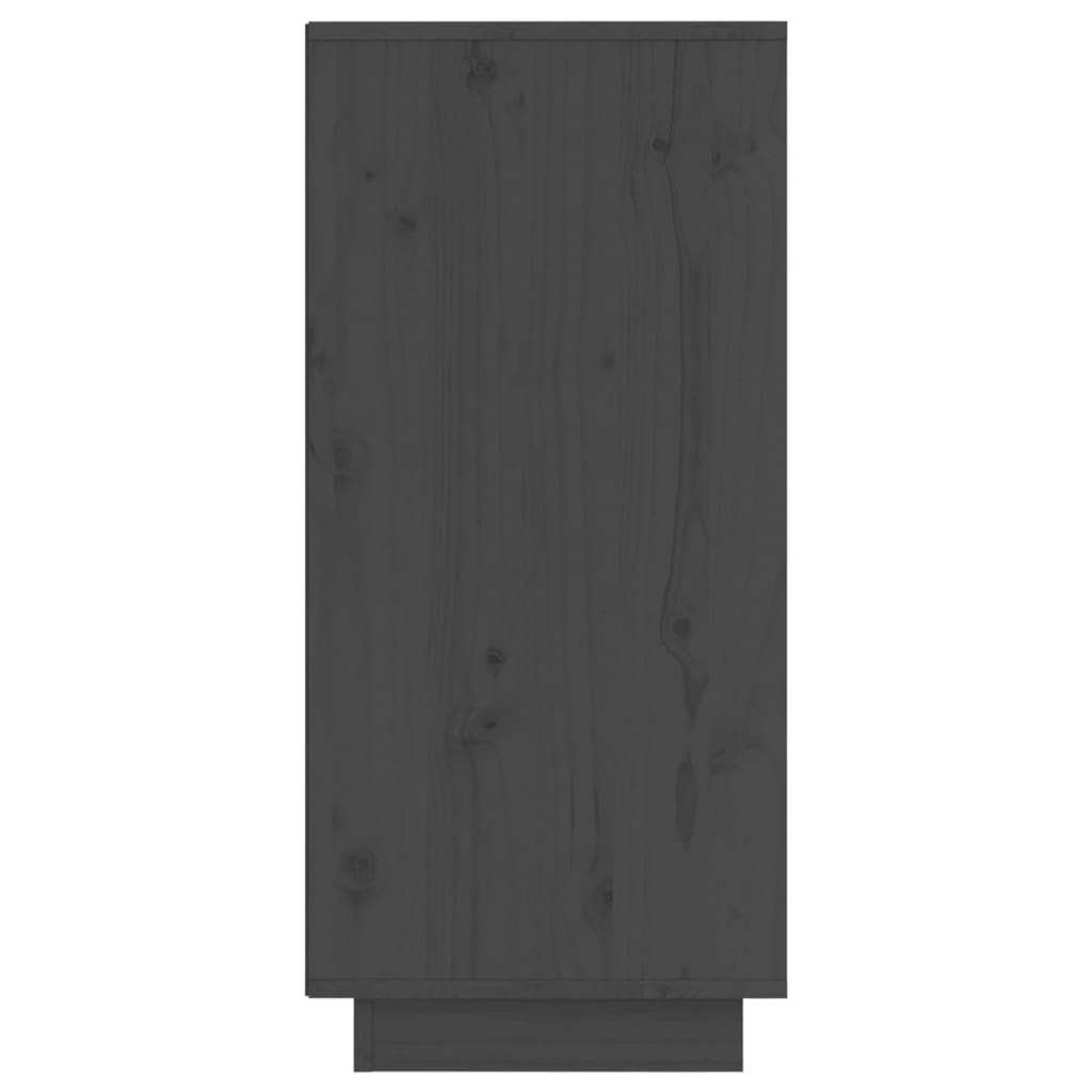 Příborník šedý 31,5 x 34 x 75 cm masivní borové dřevo