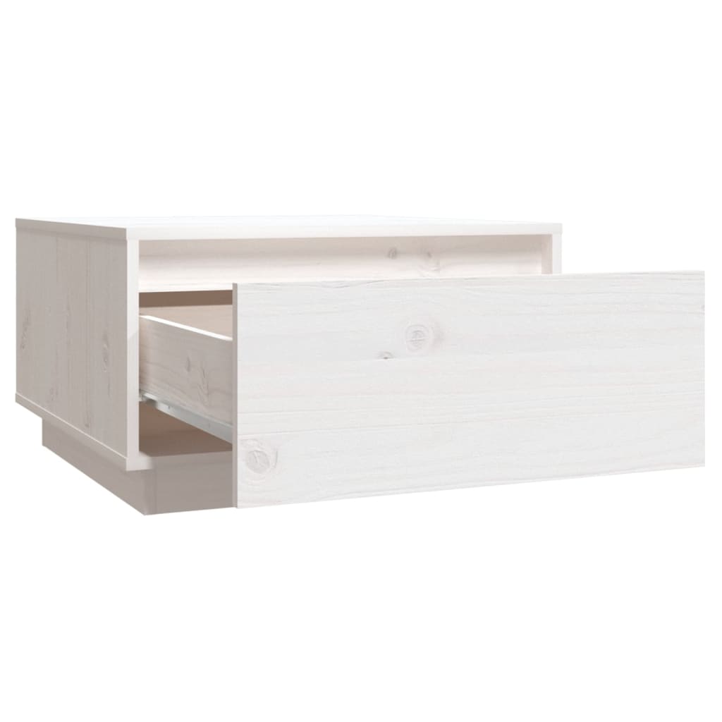 

vidaXL Salontafel 55x56x32 cm massief grenenhout wit