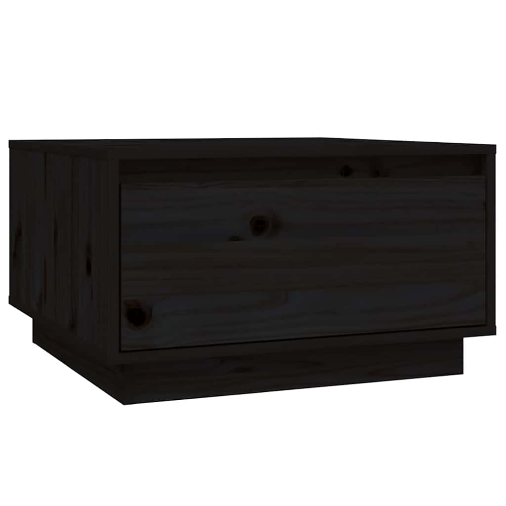 E-shop vidaXL Konferenčný stolík čierny 55x56x32 cm borovicový masív