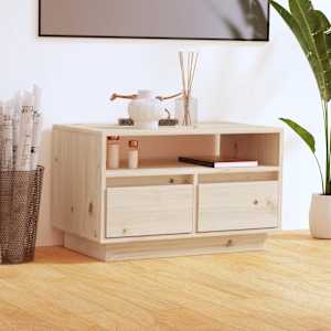 TV skříňka 60 x 35 x 37 cm masivní borové dřevo - obrázek 1