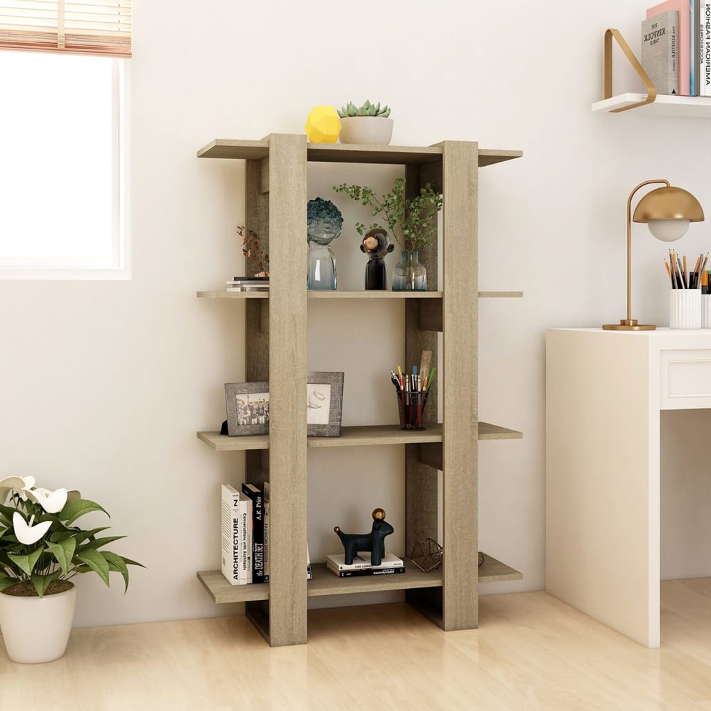 

vidaXL Boekenkast/kamerscherm 80x30x123,5 cm sonoma eikenkleurig
