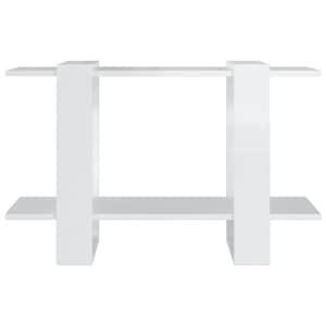 Knihovna / dělicí stěna bílá s vysokým leskem 80 x 30 x 51 cm - obrázek 5