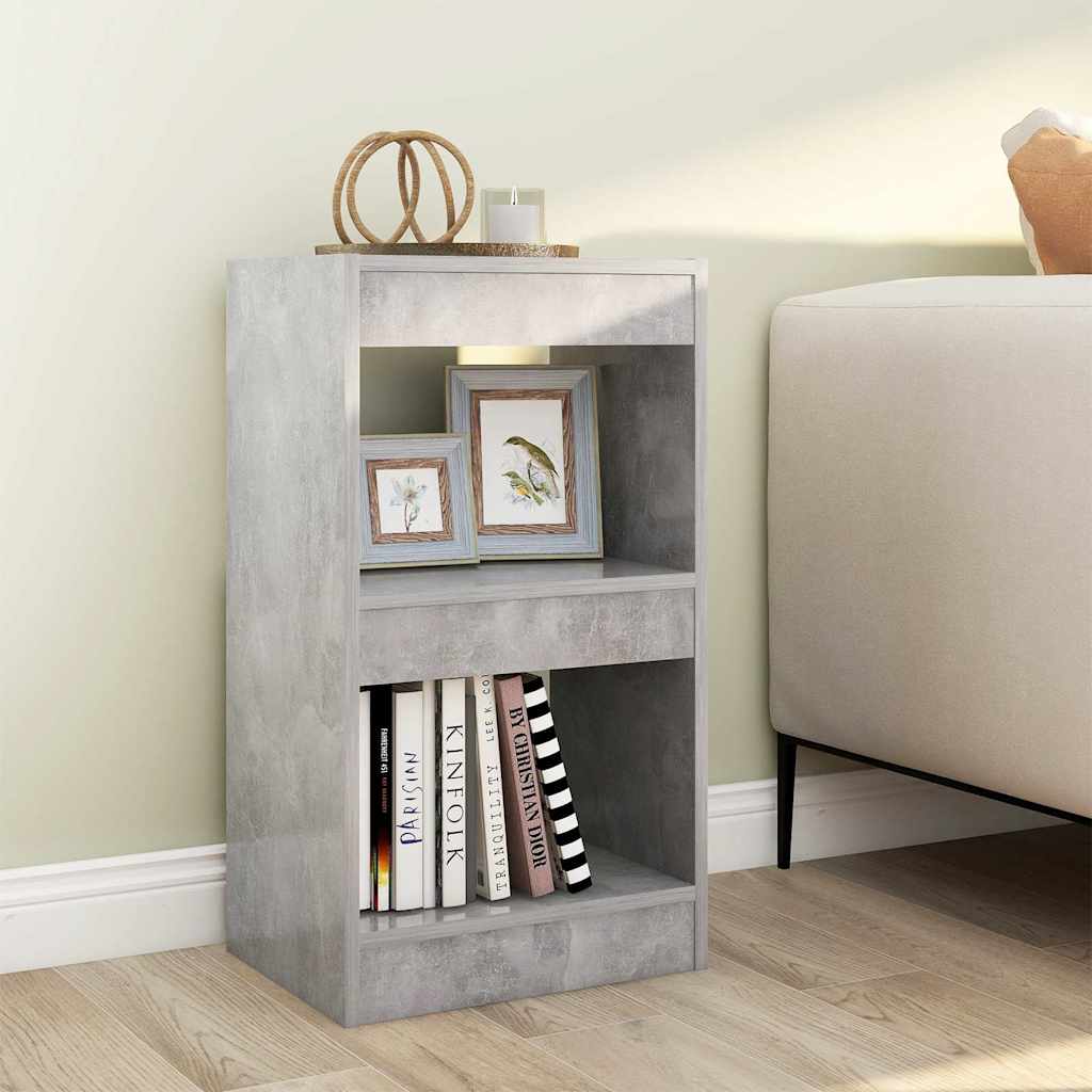 vidaXL Rega� na ksi��ki/przegroda, szaro�� betonu, 40x30x72 cm