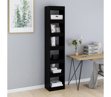 vidaXL Libreria/Divisorio Nero 40x30x198 cm
