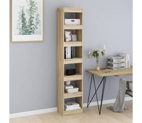 vidaXL Biblioth&egrave;que/S&eacute;parateur de pi&egrave;ce Ch&ecirc;ne Sonoma 40x30x198 cm