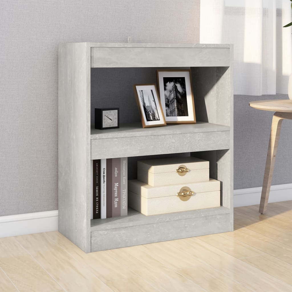 vidaXL betonszürke térelválasztó könyvszekrény 60 x 30 x 72 cm