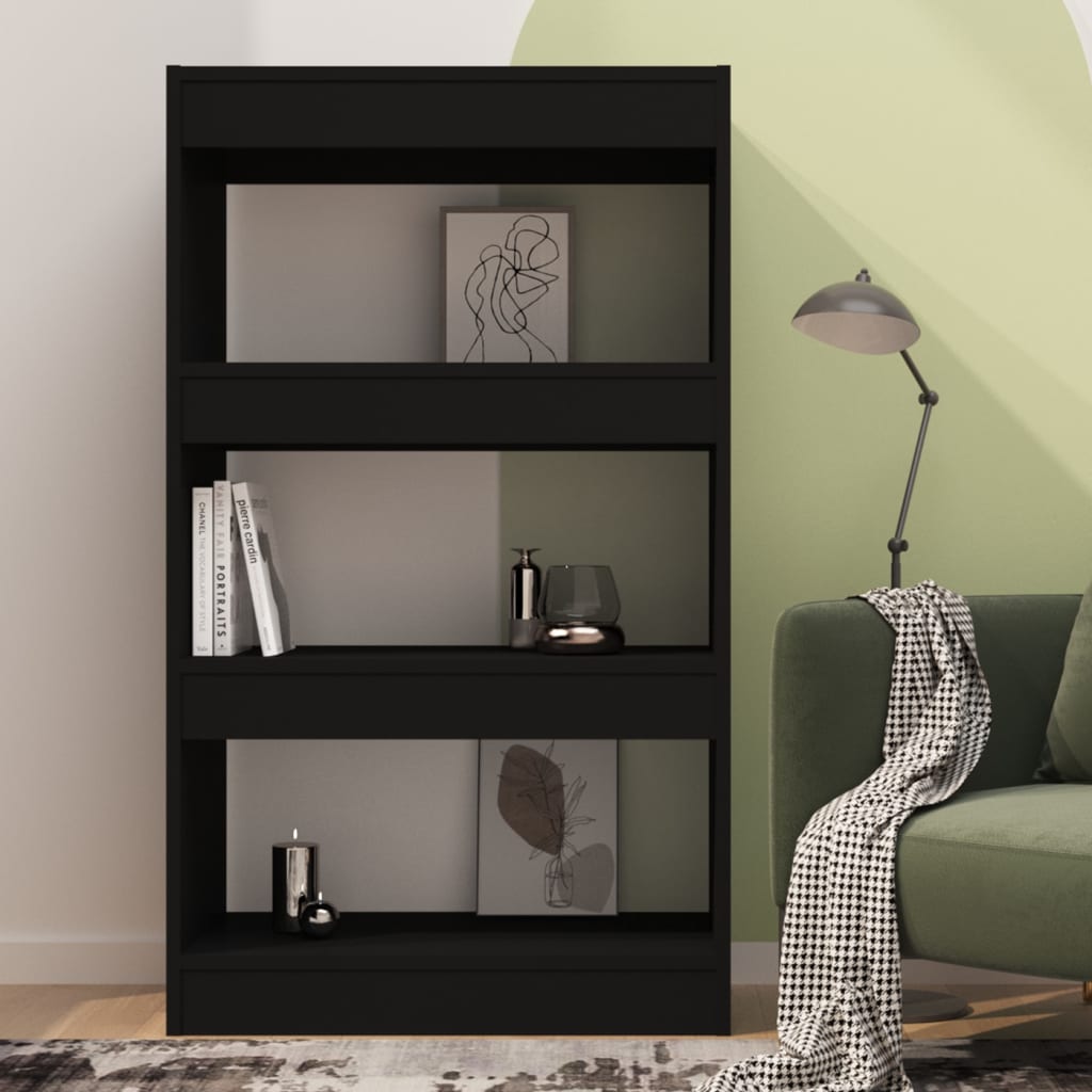 vidaXL Boekenkast/kamerscherm 60x30x103 cm bewerkt hout zwart afbeelding
