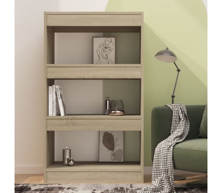 vidaXL Book Cabinet/Room Divider Sonoma Oak 60x30x103 cm Engineered Wood