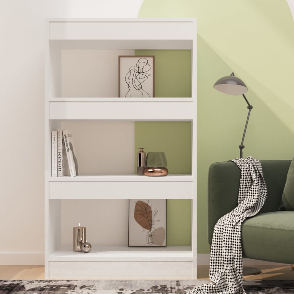 

vidaXL Boekenkast/kamerscherm 60x30x103 cm spaanplaat hoogglans wit