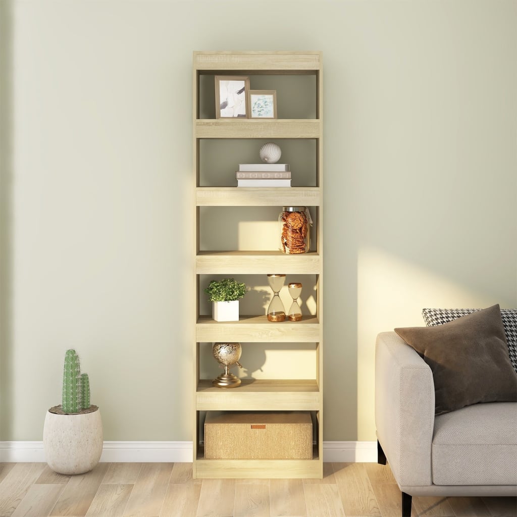 vidaXL Boekenkast/kamerscherm 60x30x198 cm sonoma eikenkleurig