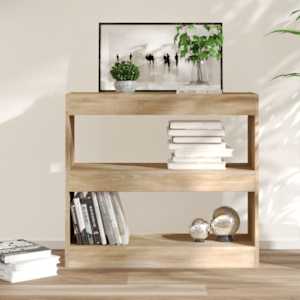 Knjižna omara/pregrada sonoma hrast 80x30x72 cm iverna plošča