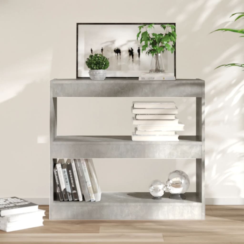 vidaXL Rega� na ksi��ki/przegroda, szaro�� betonu, 80x30x72 cm