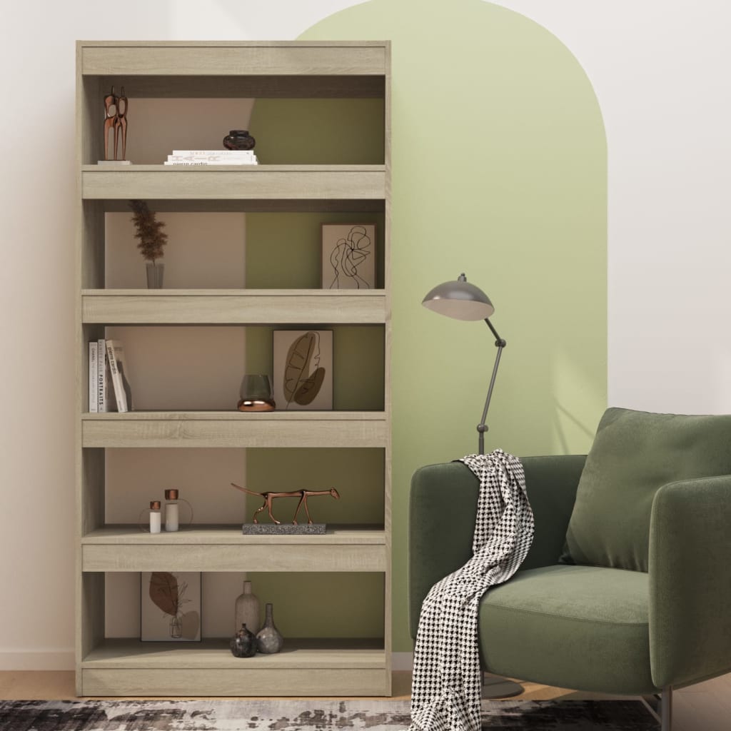 

vidaXL Boekenkast/kamerscherm 80x30x166 cm spaanplaat sonoma eiken