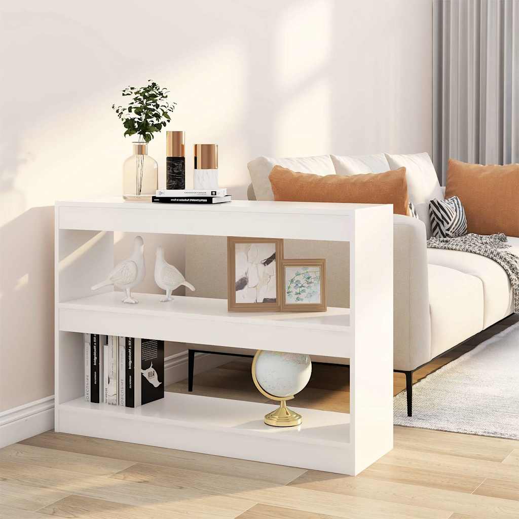 vidaXL Rega� na ksi��ki/przegroda, bia�y, 100x30x72 cm