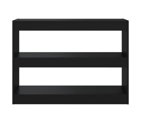 vidaXL Bokhylle/romdeler svart 100x30x72 cm