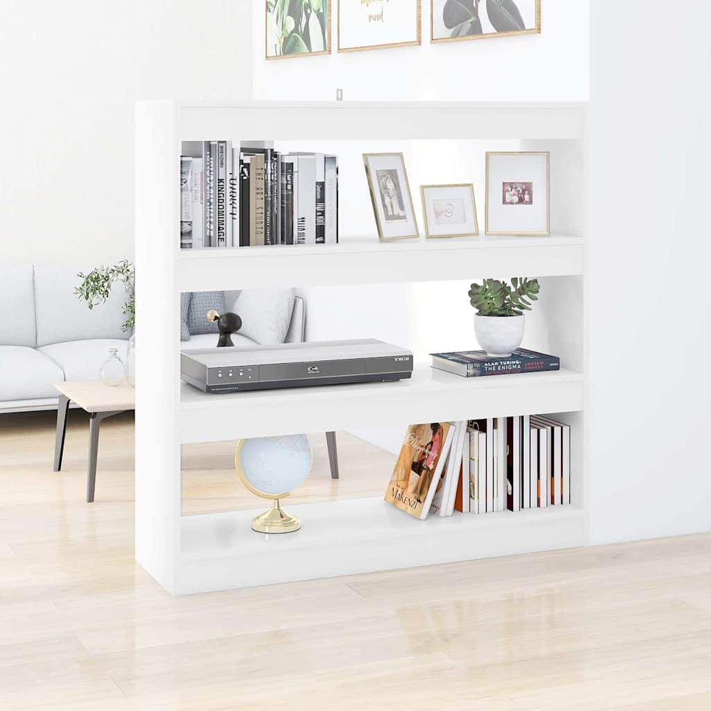 vidaXL Rega� na ksi��ki/przegroda, bia�y, 100x30x103 cm