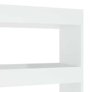 Knihovna / dělicí stěna bílá s vysokým leskem 100 x 30 x 135 cm - obrázek 5