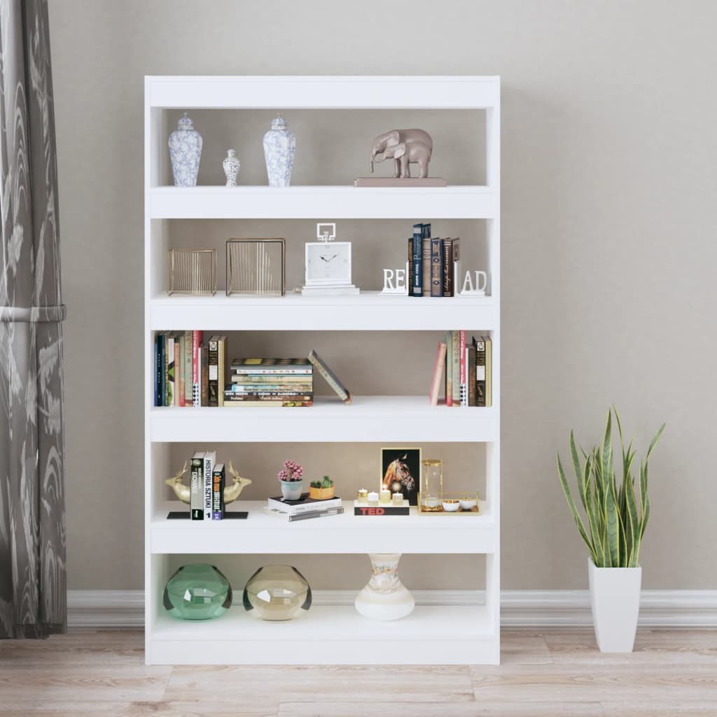 

vidaXL Boekenkast/kamerscherm 100x30x166 cm hoogglans wit