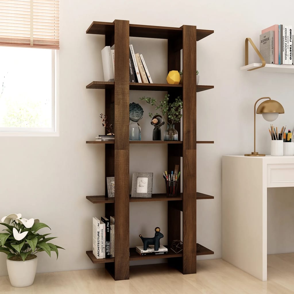 

vidaXL Boekenkast/kamerscherm 80x30x160 cm spaanplaat bruineikenkleur