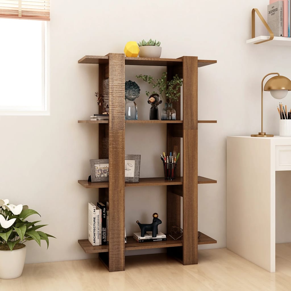 

vidaXL Boekenkast/kamerscherm 80x30x123,5 cm bruineikenkleurig
