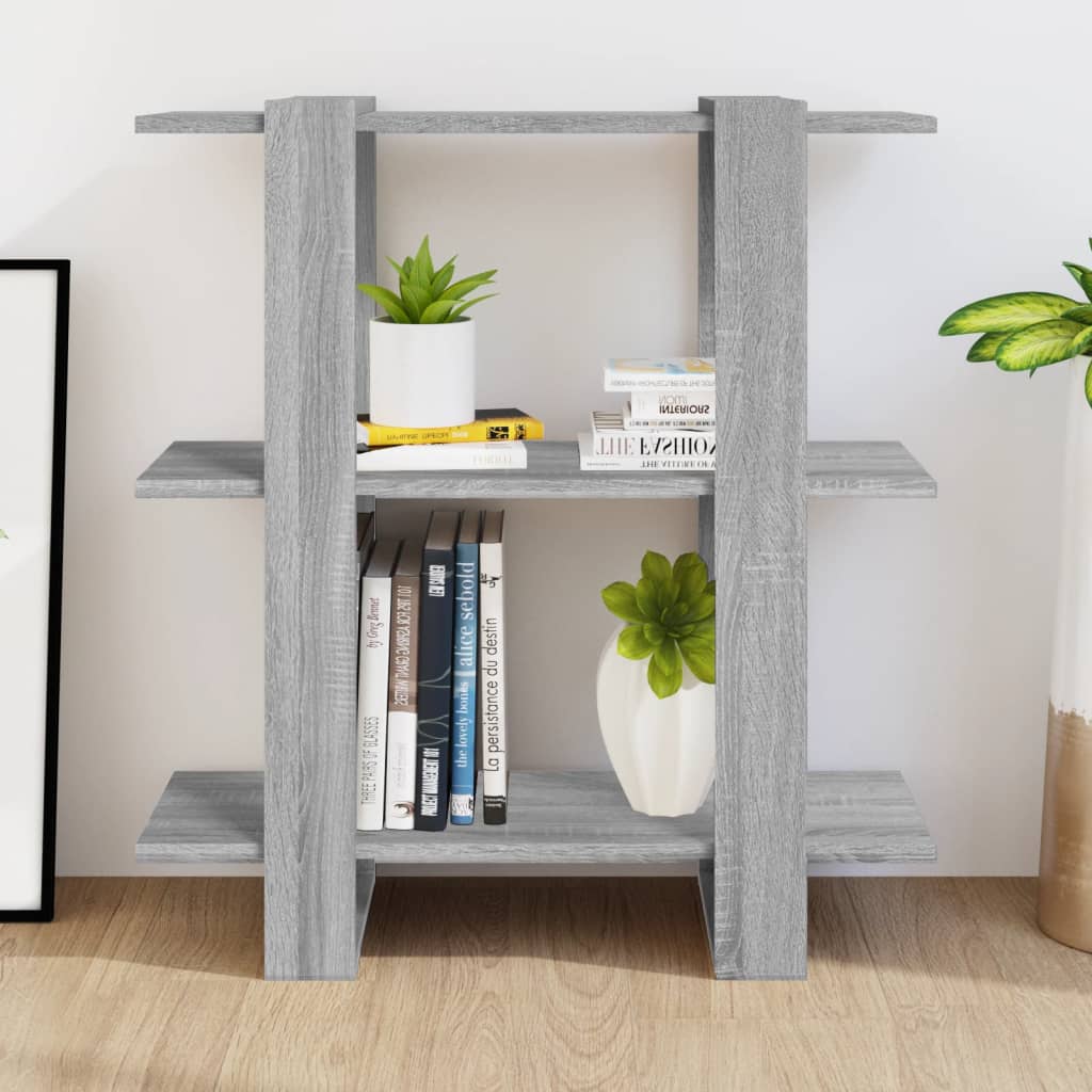 

vidaXL Boekenkast/kamerscherm 80x30x87 cm grijs sonoma eikenkleurig