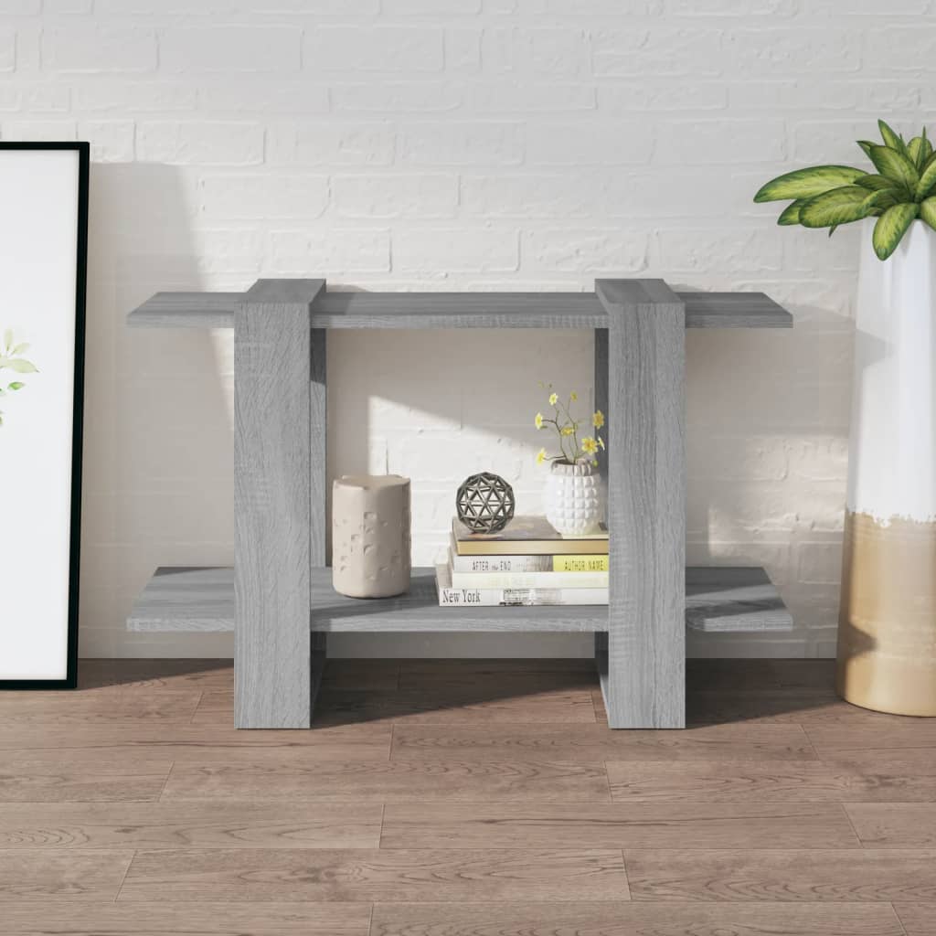 vidaXL szürke sonoma színű könyvszekrény/térelválasztó 80 x 30 x 51 cm