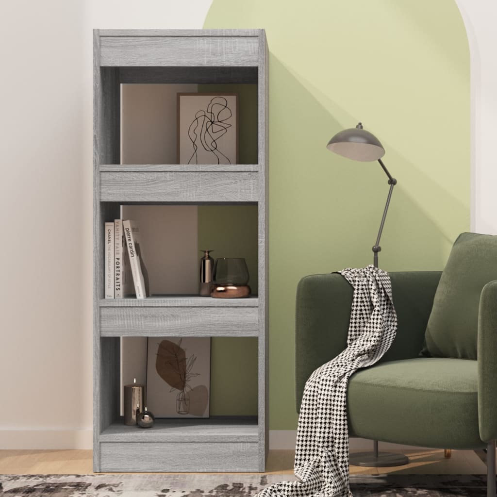 vidaXL Boekenkast/kamerscherm 40x30x103 cm bewerkt hout grijs sonoma