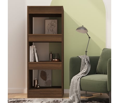 vidaXL Book Cabinet Brown oak Engineered wood Medium Book Cabinet