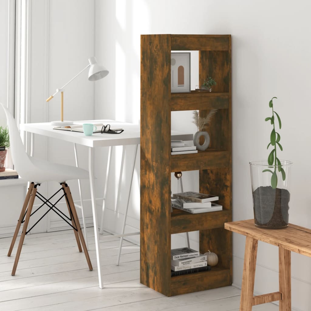 vidaXL Rega� na ksi��ki/przegroda, opalany d�b, 40x30x135 cm