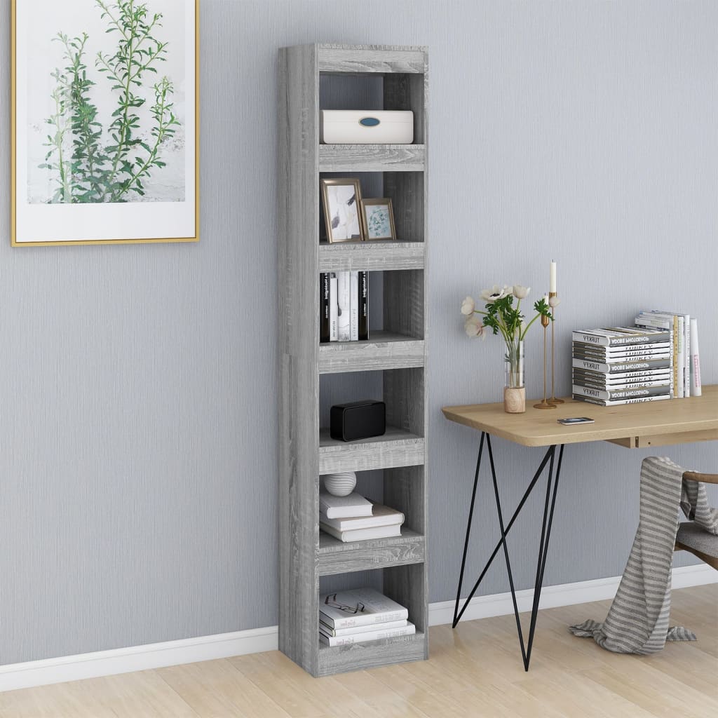 

vidaXL Boekenkast/kamerscherm 40x30x198 cm grijs sonoma eikenkleurig