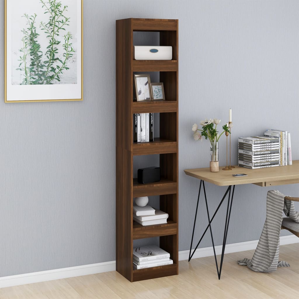 

vidaXL Boekenkast/kamerscherm 40x30x198 cm bruineikenkleurig
