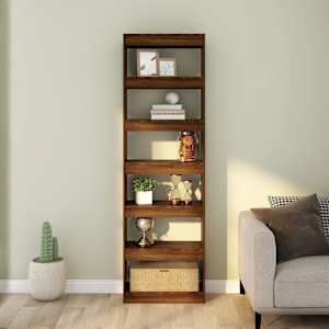 vidaXL Estante/divis&oacute;ria 60x30x198 cm cor carvalho castanho