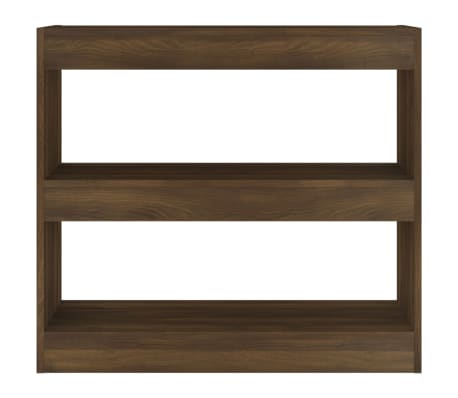 vidaXL Ormarić za knjige / pregrada boja smeđeg hrasta 80 x 30 x 72 cm