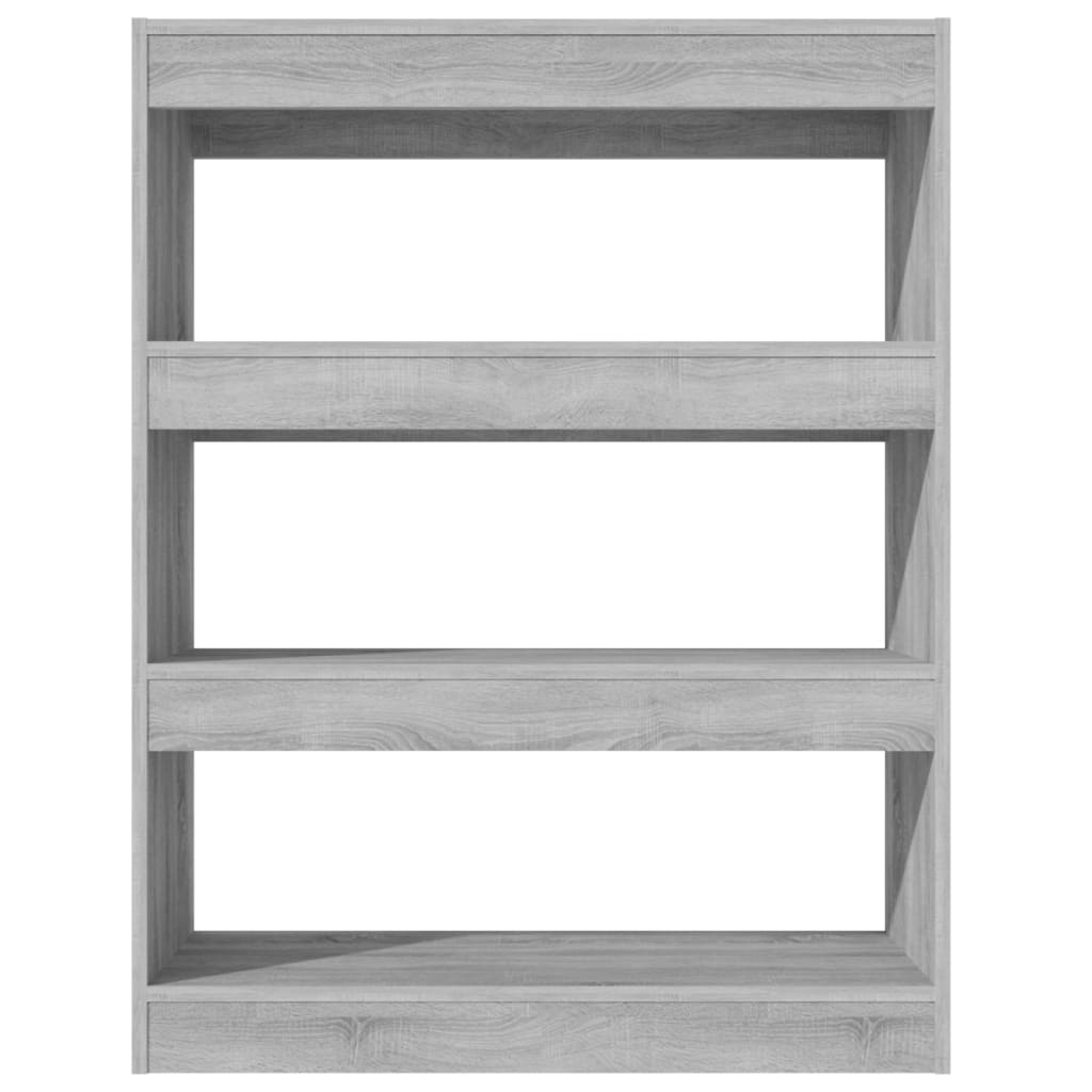 vidaXL Boekenkast/kamerscherm 80x30x103 cm bewerkt hout grijs sonoma afbeelding