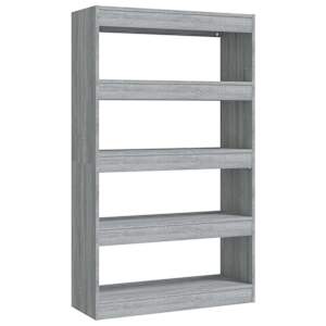 vidaXL raamatukapp, hall Sonoma tamm, 80x30x135 cm, tehispuit