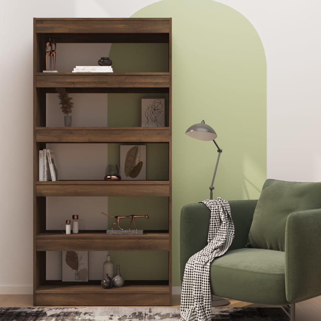 

vidaXL Boekenkast/kamerscherm 80x30x166 cm spaanplaat bruineikenkleur