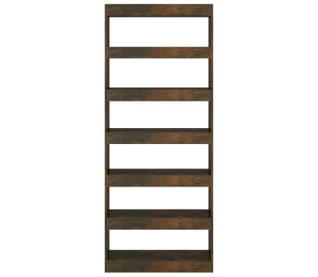 vidaXL Biblioth&egrave;que/S&eacute;parateur de pi&egrave;ce Ch&ecirc;ne fum&eacute; Bois d'ing&eacute;nierie