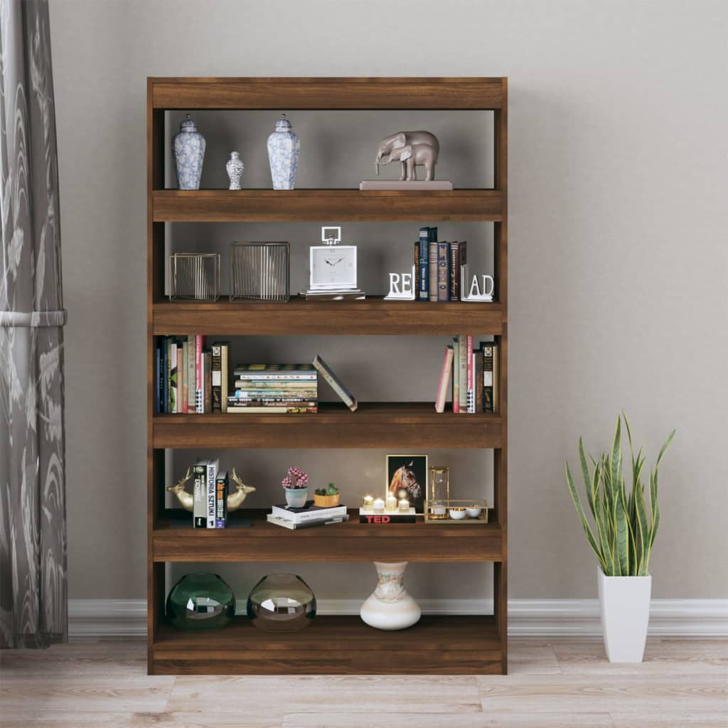 

vidaXL Boekenkast/kamerscherm 100x30x166 cm bruineikenkleurig