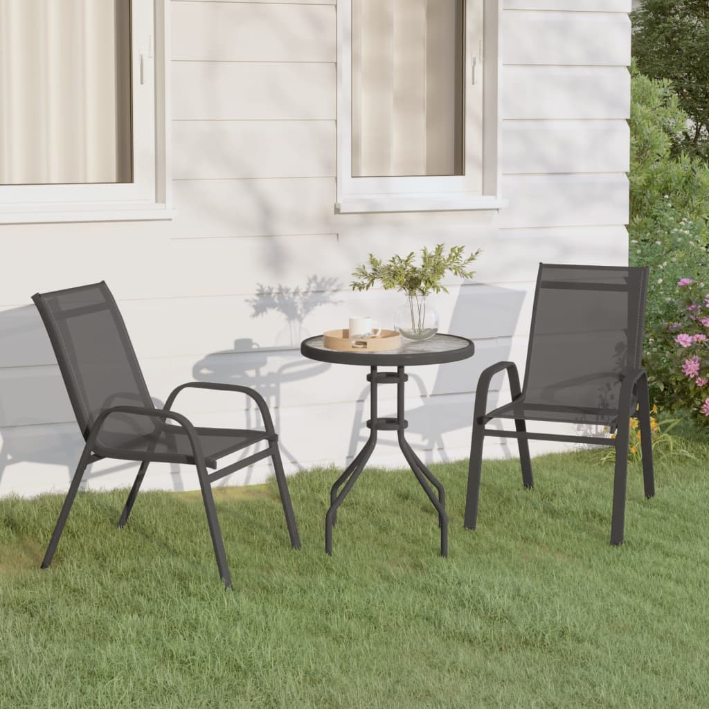 vidaXL 3-tlg. Garten-Bistro-Set Grau