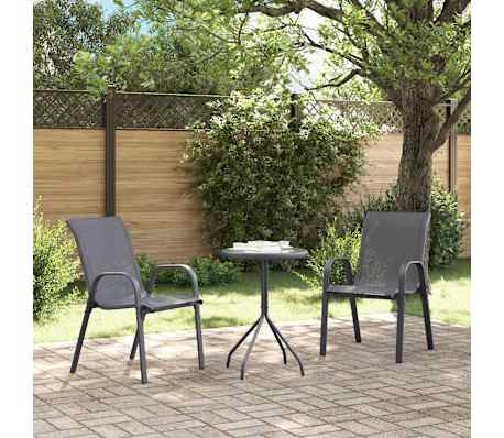 vidaXL virnastatavad aiatoolid 2 tk, hall, tekstileenkangas