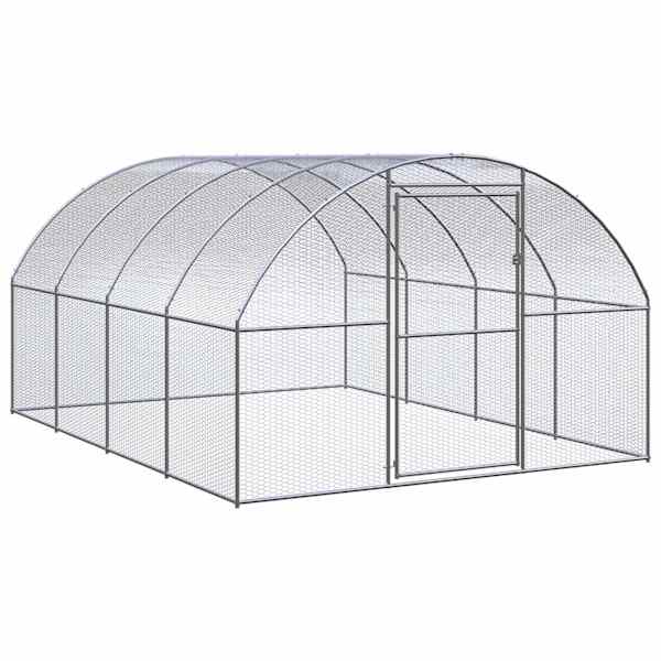 vidaXL kanakuut, 3 x 4 x 2 m, tsingitud teras