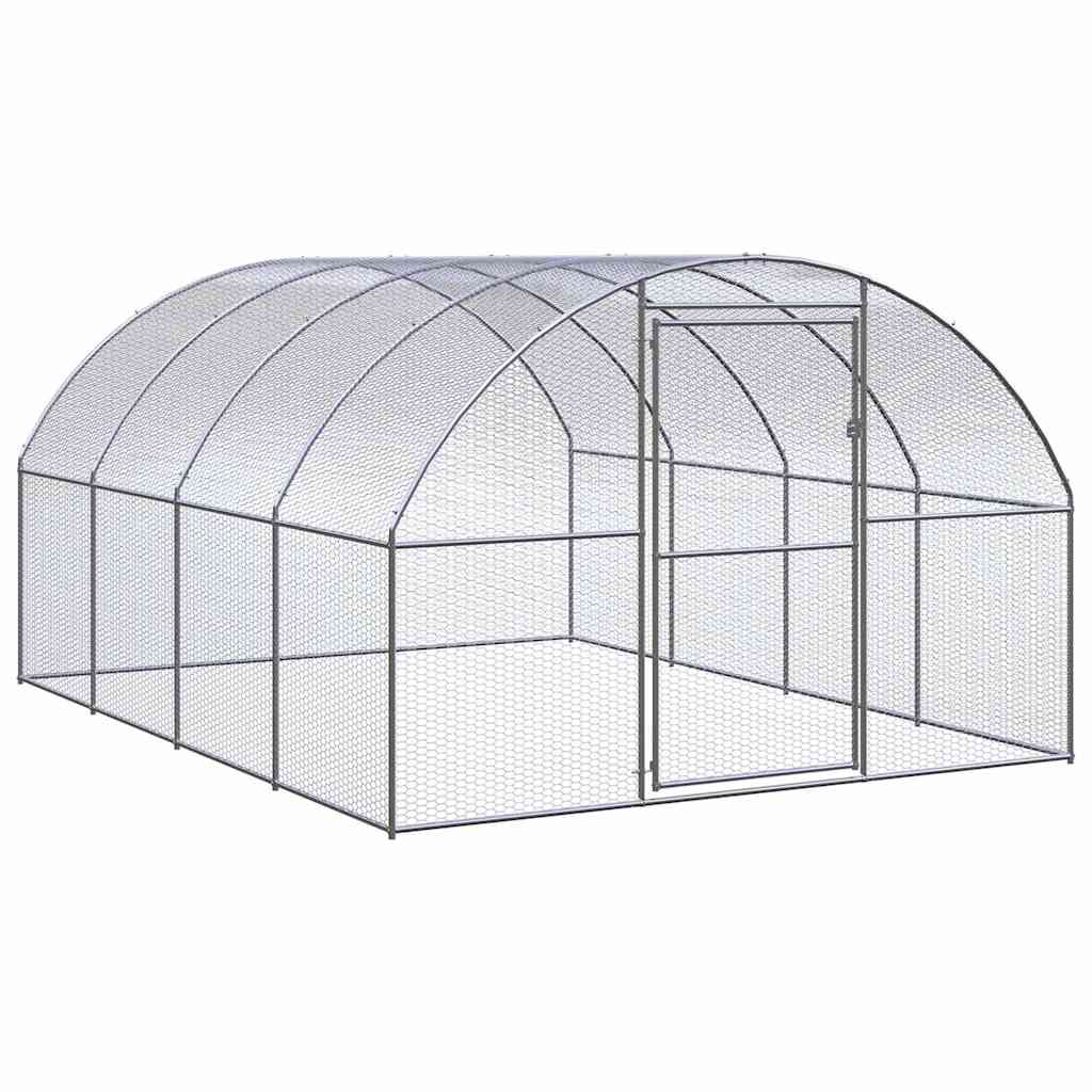 vidaXL Venkovní klec pro kuřata 3 x 4 x 2 m pozinkovaná ocel