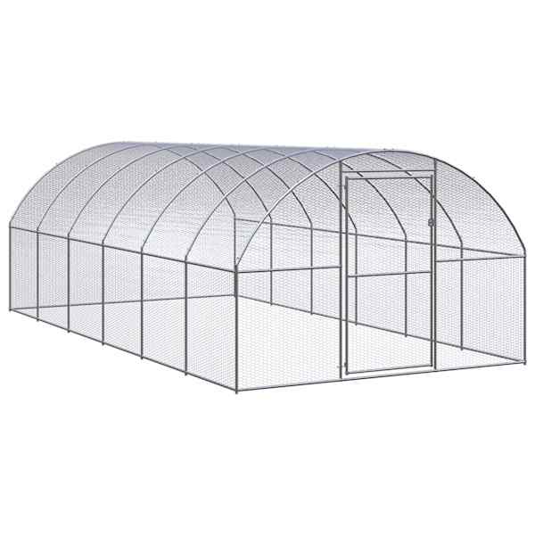 vidaXL kanakuut, 3 x 6 x 2 m, tsingitud teras