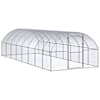 vidaXL kanakuut, 3 x 8 x 2 m, tsingitud teras