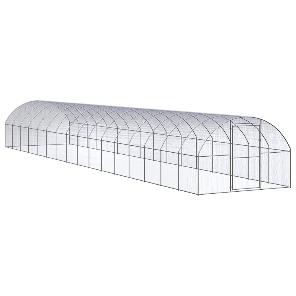 vidaXL Venkovní klec pro kuřata 3 x 16 x 2 m pozinkovaná ocel