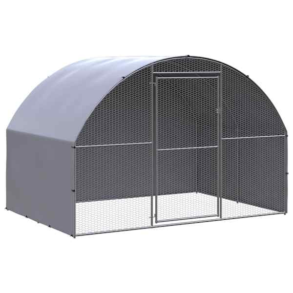 vidaXL kanakuut, 3 x 2 x 2 m, tsingitud teras