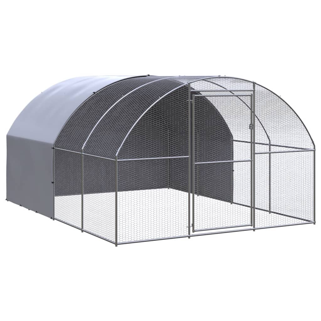 Chicken Coop Battery Cage Hen Enclosure Chicken House Galvanized Steel vidaXL - Picture 74 of 119