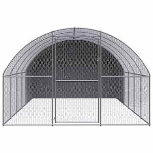 Venkovní klec pro kuřata 3 x 6 x 2 m pozinkovaná ocel - obrázek 2