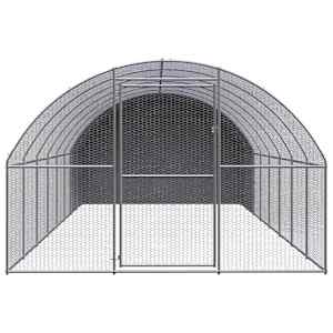 Venkovní klec pro kuřata 3 x 8 x 2 m pozinkovaná ocel - obrázek 2