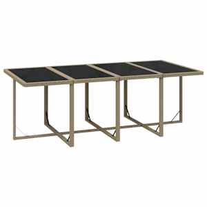 9dílný zahradní jídelní set s poduškami polyratan béžový - obrázek 7